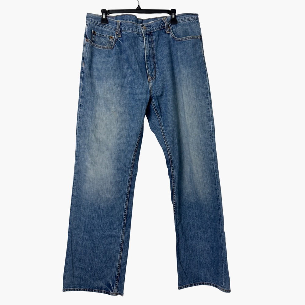 Banana Republic Mens Straight Leg Jeans 36x32 Blue Medium Wash Distressed